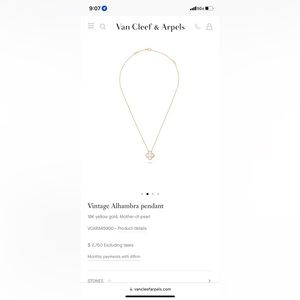 Van Cleef Vintage Alhambra Pendent